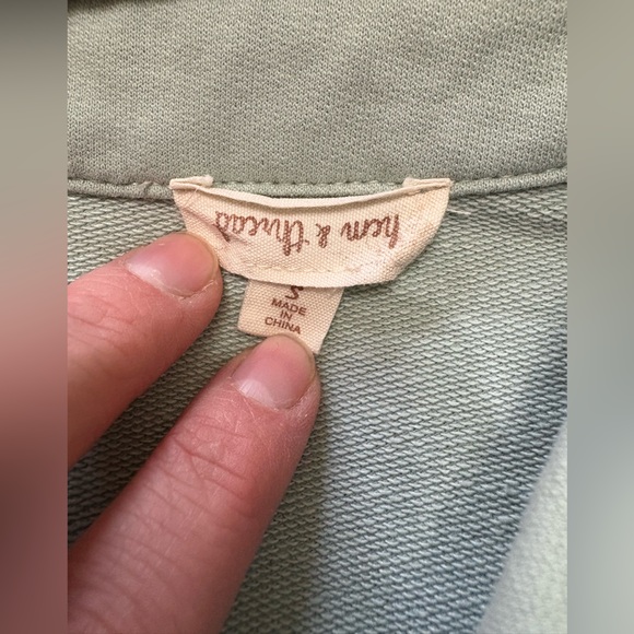 Small Hem & Thread Blue Button-Up Shacket - Picture 3 of 4